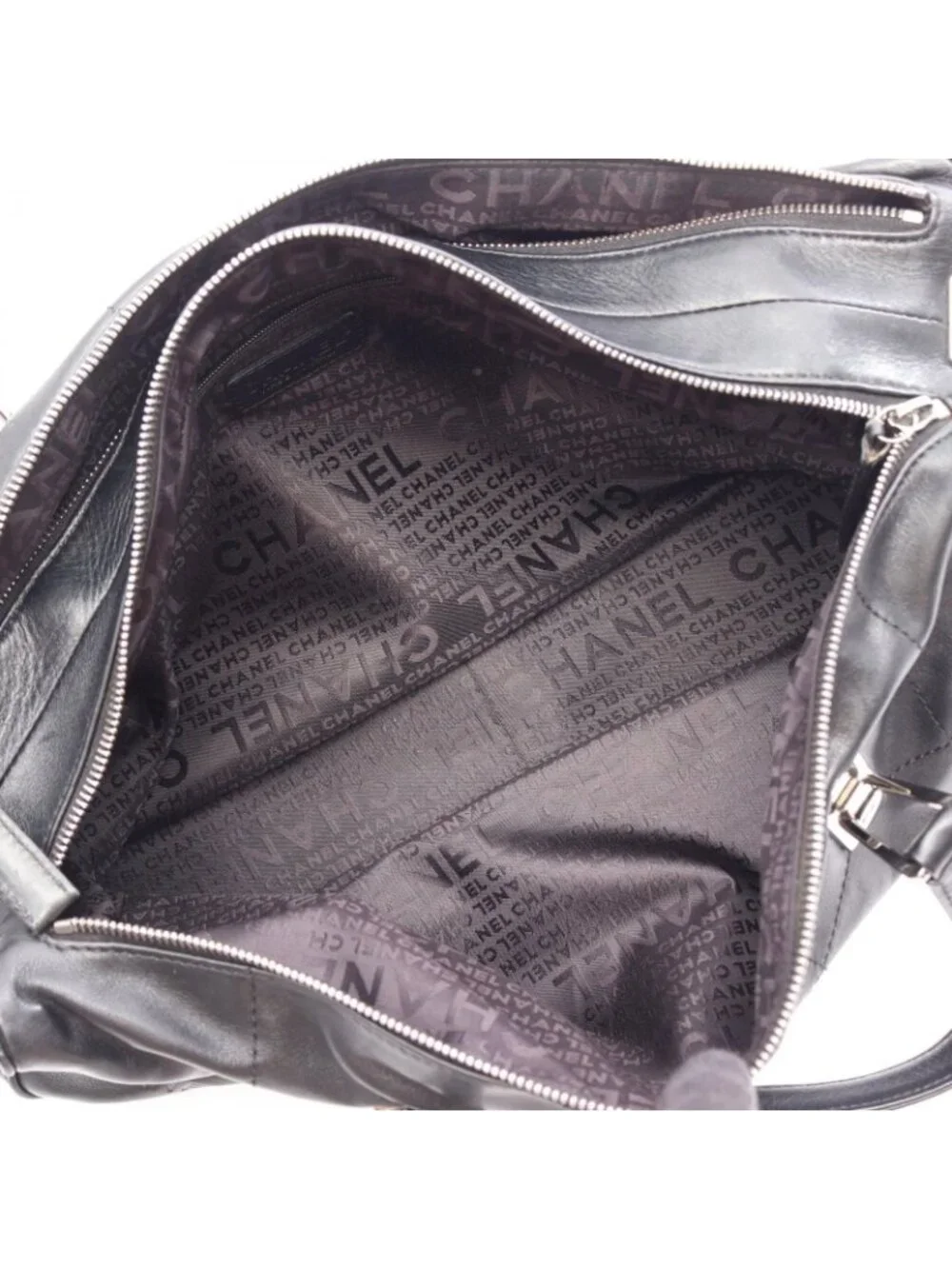 Chanel Choco Bar Black Lambskin Bar Boston